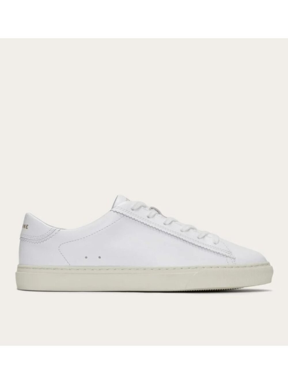 Everlane Womens 11 Day Sneaker White Leather Lace Lo Top Casual Shoes Preppy